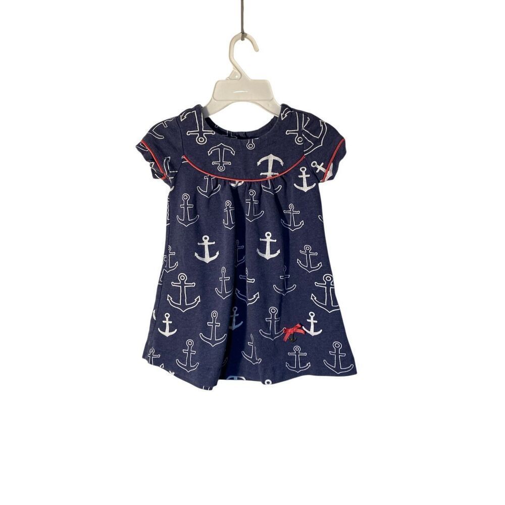 Maggie & Zoe girls, nautical, print, short sleeve dress 4